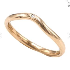Tiffany & Co. Diamond Wave Band Ring – 18k Rose Gold Elegance
